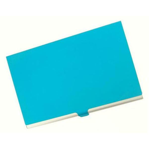 Visol Light Blue Cover Aluminum Business Card Case V108BL